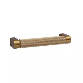 Sumner Street Home Hardware 313030945976 Kent Knurled 4 Inch 102 Mm Center-to-center Industrial Satin Brass Bar Drawer P