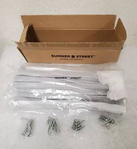 Rl005026vp Sumner Street Home Hardware 5 -pack Kent Knurled 12 Inch C/c Matte Black Drawer Pull New
