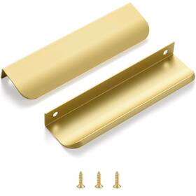 B0fm329qqk Sunlithor Edge Finger Tab Pulls Cabinet Invisible Hardware Furniture Handle Brass 6in 5-pa