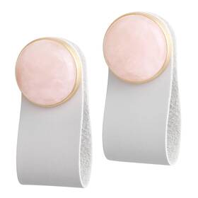 Sunbestkb0061312 Sunyik Pack Of 2 Round Crystal Cabinet Knobs Screws Polished Stone Drawer Rose Quartz