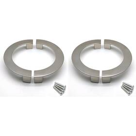 Susenya 774829450802 Half Moon Drawer Pulls Brushed Silver 4-pack Cabinet Door Handle 3.78 Inch Hole