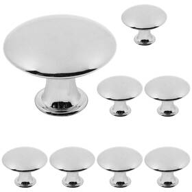 Swzhai0311-005 Swzhai 8 Pcs Polished Chrome Cabinet Knobs Round Dresser Kitchen Drawer Sin