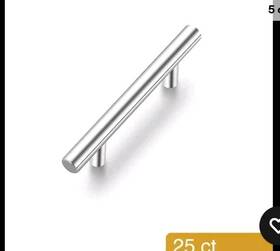 5275066 Sytle Selections 25 Pack Demi 3-3/4-in Stainless Steel Kitchen Cabinet Knob Drawer Pulls 96mm