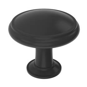 5977679 Sytle Selections 25 Pack Mitchell 1-3/16-in Matte Black Round Kitchen Cabinet Knob Drawer Pull