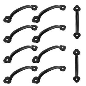 T Tulead Add05150230 10pcs Light Duty Black Cabinet Door Handle Vintage Gate Pull Handles 3.18 Inch Hole