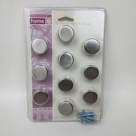 1452 Target 022788770562 Classic Home Satin Nickel Cabinet Drawer Pulls 10-knob Value Pack New