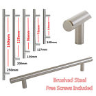 Tbh160250-12ss Tbh128200-12ss Unbranded Modern Brushed Steel T Bar Handles Kitchen Door Cupboard Cabinet Handware 4 10