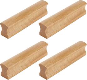 Ars1201 Tighall 6pcs Wooden Simple Drawer Handles 2.5 Inch Hole Centers Cabinet Pulls Rectangle