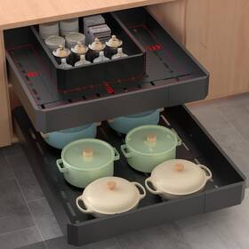 Pcorg-3r-1421 Timboniture Pull Out Cabinet Organizer Adjustable Width 14 Inch -19 And Depth