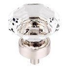 Tk128 Top Knobs Clear Octagon Crystal Knob Brushed Satin Nickel Base