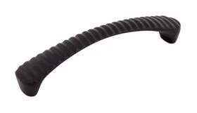 M1135 Top Knobs Grooved 5-1/16 Inch Center To Handle Cabinet Pull Black - New