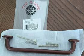 M1393 Top Knobs Aspen Rounded Pull 6 Inch C-c Mahogany Bronze