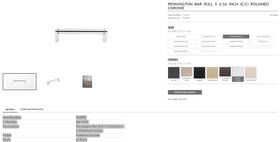 M2091 Top Knobs Pennington Bar Pull 5 1/16 Inch C-c - Polished Chrome