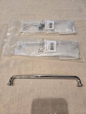 M2793 Top Knobs Charlotte 8 Inch Cc Polished Nickel Handle Cabinet Pull New - Set Of 3