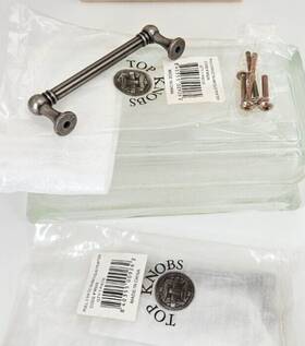 M926 Top Knobs Set Of 2 Antique Pewter Pulls 3.75 Inch Cc Edwardian Handle 4.44
