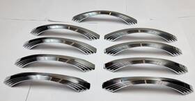 Tk213pc Top Knobs 9 Art Deco Sydney Flair Pull 5 Inch C-c Polished Chrome No Screws
