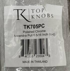 Tk705pc Top Knobs Lot Of 3 6-5/16 Inch 160mm Ascendra Pull - Polished Chrome