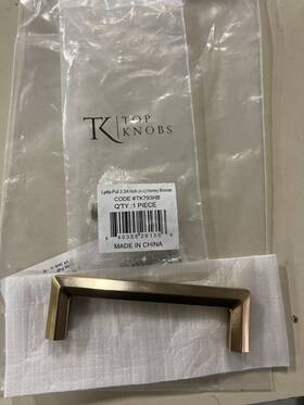 Tk793hb Top Knobs Lydia 3-3/4 Inch Center Cabinet Pull - Honey Bronze