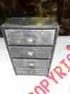 Tr28000 Unbranded 4 Drawer Zinc Storage Cabinet Retro Vintage Look Lh