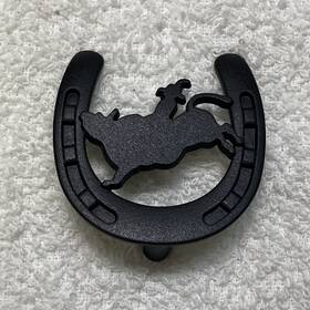 Treasure Gurus Llc 019962974274 Black Horseshoe Horseman Cowboy Kitchen Cabinet Knob/drawer Pull/western Door