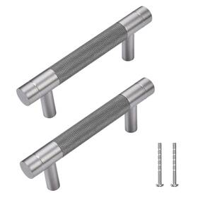 P21-96nr-10 Trustmi Cabinet Pulls 10 Packs 33/4 Inch Hole Center Drawer Pull Handle Knurling Diamond