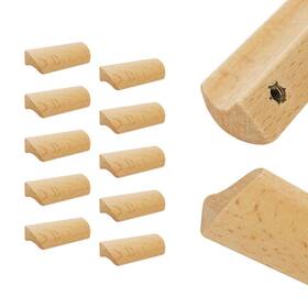 Tscp4368 Tsnamay 10pcs Unfinished Wood Solid Furniture Pulls Handles Paintable Wooden Cupboard C