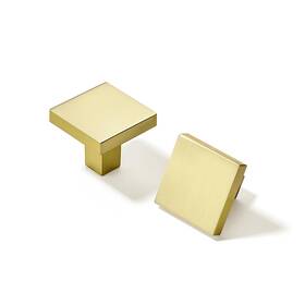 B0fxtw4wrg Tunny 10 Pack Square Solid Cabinet Knobs Brushed Gold Furniture Hardware Handles