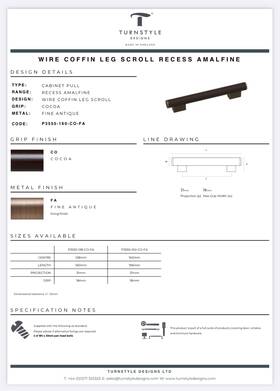 P355-160-co-fa Turnstyle Designs Cabinet Pull