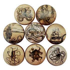 Twisted R Design 722589224416 Wooden Cabinet Knobs - Set Of 8 Old World Nautical