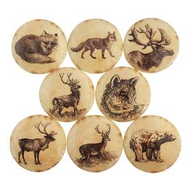 Pk-8-5-19-66 Twisted R Design Woodland Kitchen Cabinet Knobs Decorative Animal Drawer Pulls Rustic