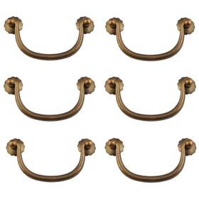 Txinmin Home 722943819609 6 Pack Traditional Bail Cabinet Hardware Handle Pull Antique Brass Dr