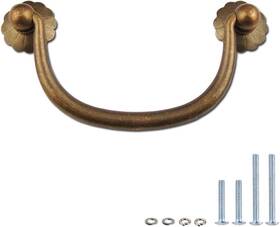 Txinmin Home 722943819678 10 Pack Traditional Bail Cabinet Hardware Handle Pull Antique Brass D