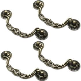 Uenhoy210802-006 Uenhoy 4 Pcs 3.75 Inch Bail Handle Drop Pulls Hole Center Bronze
