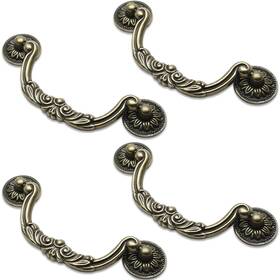 Uenhoy210802-007 Uenhoy 4 Pcs 5 Inch Bail Handle Drop Pulls Vintage Hole Center Bronze