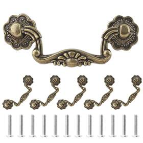 Uenhoy220401-004 Uenhoy 6 Pcs 3 Inch Bail Handle Drop Pulls Vintage Drawer Antique Br
