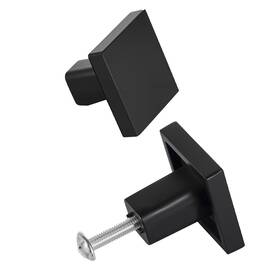 1292b Uimoso 10 Pack Square Black Zinc Alloy Cabinet Knobs For Drawers And Kitchens