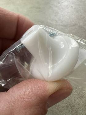 Ultra 749694416734 White Plastic 1-1/4 Inch Cabinet Knob 41673 Pack Of 25 Ships Next Day