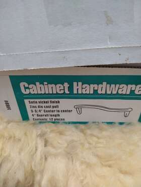 59884 Ultra Hardware Cabinent 4 Inch Brushed Satin Finished Handles - Set Of 12