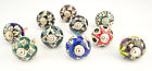 Unbranded Set Of 10 Dark Floral Ceramic Knobs For Cabinets Cupboards Hand Painted Pull 065644813683