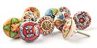 Unbranded Set Of 10 Floral Handmade Ceramic Porcelain Pottery Cabinet Knob Drawer Pulls Fu 065644817650