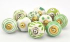 Unbranded Set Of 10 Green Handmade Ceramic Porcelain Pottery Cabinet Knob Drawer Pulls Han 065644817643