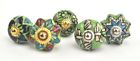 Unbranded Set Of 5 Green Handmade Ceramic Porcelain Pottery Cabinet Knob Drawer Pulls Hand 065644817599