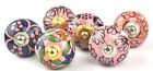 Unbranded Set Of 6 Beautiful Colorful Pink Floral Ceramic Cupboard Cabinet Knobs Drawer Pu 065644817209