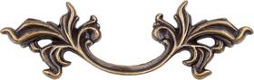 Uniqantiq Hardware Supply 724172799356 French Provincial Antique Brass Grape Leaf Drawer Pull Centers 3 Inch Handle