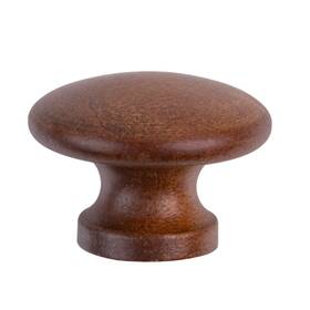Uniqantiq Hardware Supply 724172803084 Walnut Wood Drawer Knob Diameter 1 1/4 Inch Wooden Handle For Antique Cabinet D