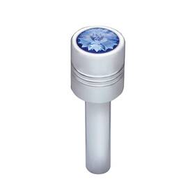 United Pacific 710270702114 70211 Chrome Aluminum Large Door Lock With Diamond - Blue