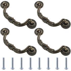 Unlorspy20220922-015 Unlorspy 4 Pcs Antique Bail Handle 5 Inch 128mm Hole Center Style A Bronze