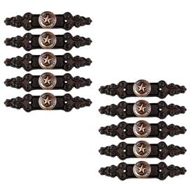Urbalabs Nutrition 619175629451 Cast Iron Copper Texas Seal Concho Star Knobs Kitchen Cabinet Handle