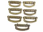 R6s65-1 Used Brass Pulls Handles Vintage Gold Set Metal Dresser Drawer Cabinet
