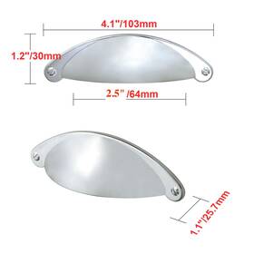 Hw159plch021 Utopia Alley Elgin Bin Pull Handle - Polished Chrome 2.5 Inch Center To
